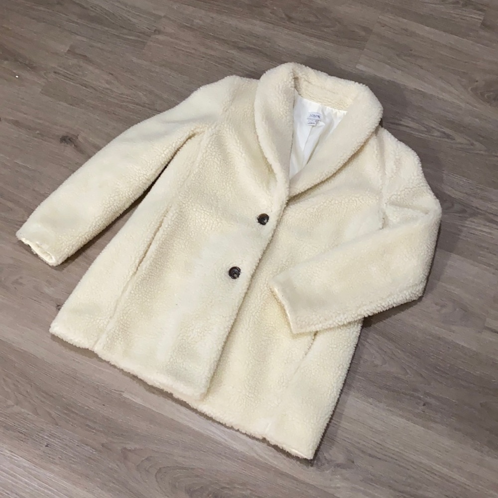 J Crew teddy fleece coat